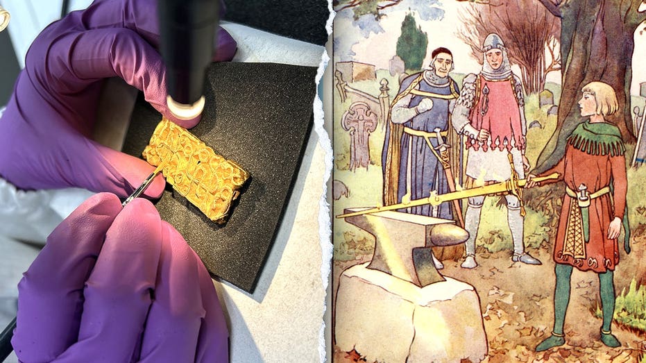 Real-life Excalibur? Man on a hike uncovers gold sword relic hidden under tree Education Directory